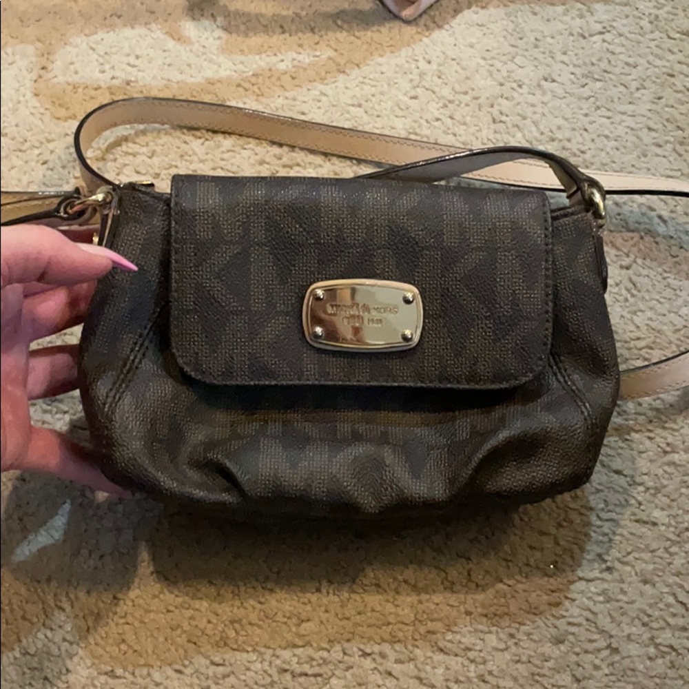 Brown Michael kors small cross body